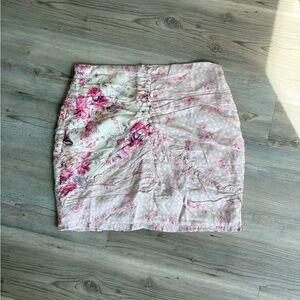 NWT For Love And Lemons Floral Pink Mini Skirt